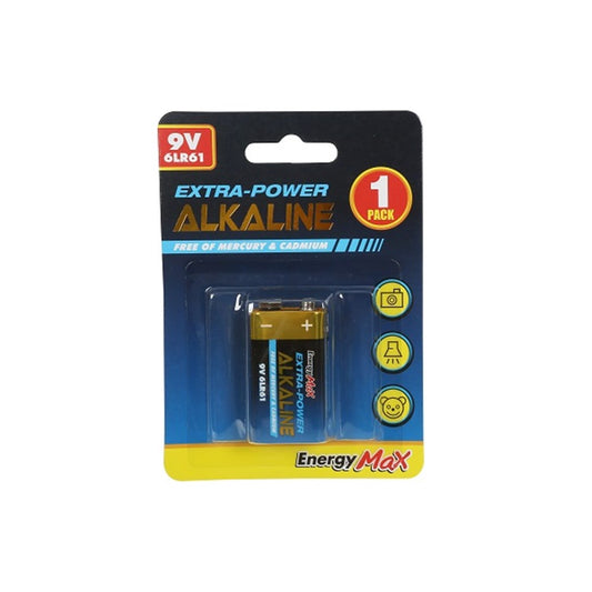 Battery Alkaline 9 Volt 1PK - $1.65 EA / CTN QTY: 12