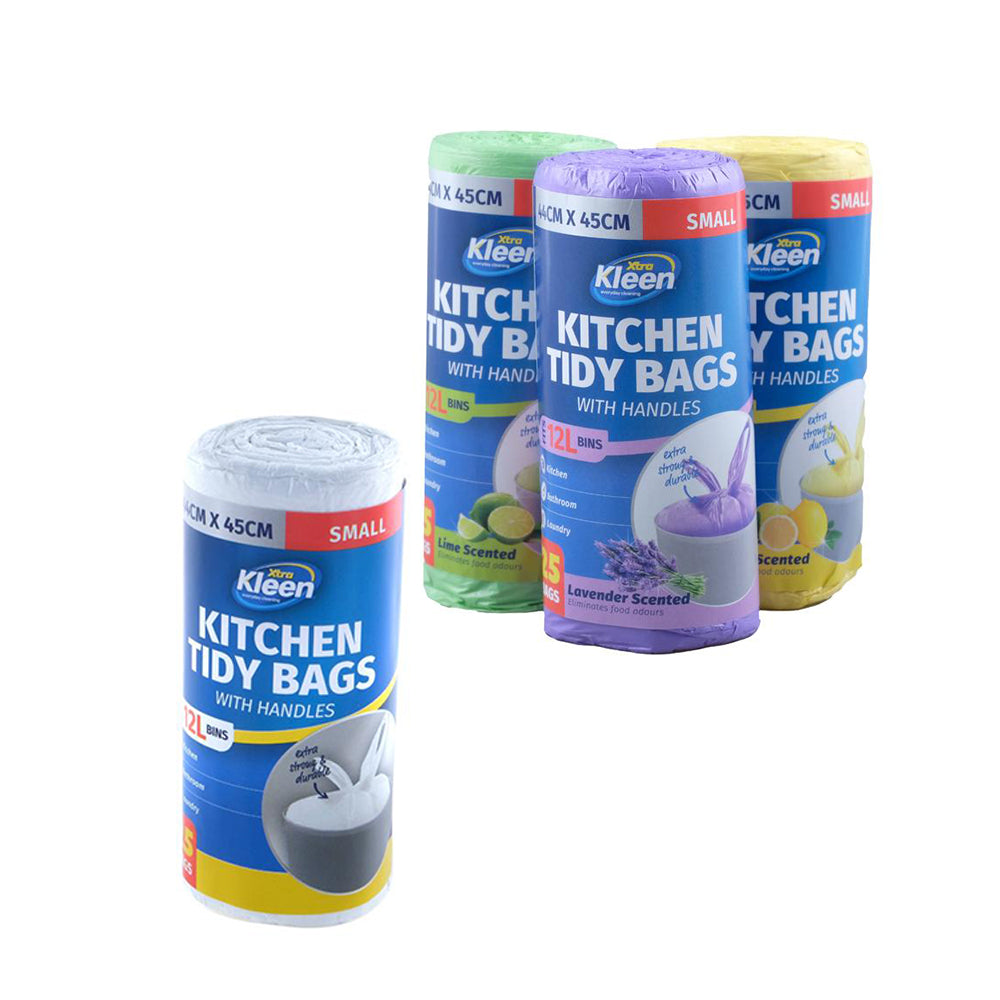 Bin Liner Kitchen Bag w/ Handle 12L Small 25PK - $1.50 EA / CTN QTY: 24