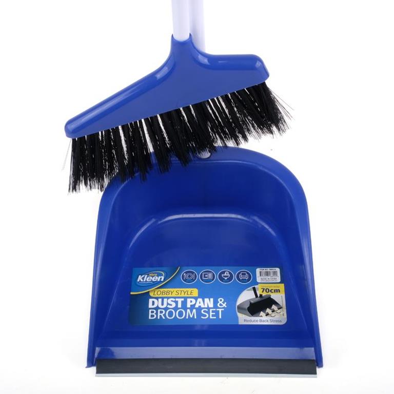 DUSTPAN & BRUSH SET (LONG HANDLE) - $3.50 CTN 12