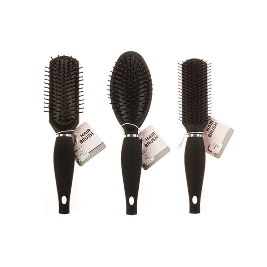 Hair Brush Black 3 Designs - $1.90 EA / CTN QTY: 12