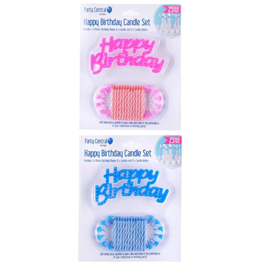 Candles And Birthday Plaque Set - $1.20 / CTN QTY: 12