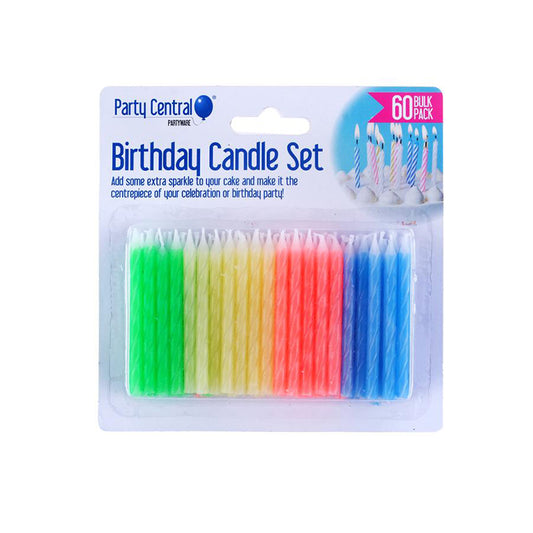Candles Birthday 60PK ASSDT COL - $1.35 EA / CTN QTY: 12