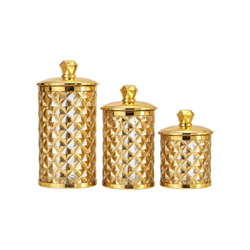 Dry Fuit Gold Canister Plastic Set 3pcs - $12.99 EA / CTN QTY: 3