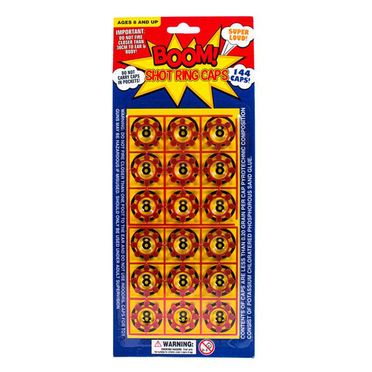 Cap Gun Rings 144 Shot - $1.00 EA / CTN QTY: 24