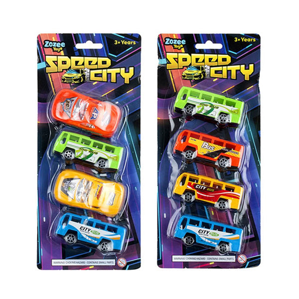 Toy Cars 4pk 2 Assorted - $1.99 EA / CTN QTY: 12