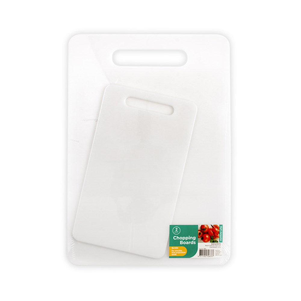 Chopping Board Plastic White 2pk - $3.50 EA / CTN QTY: 12