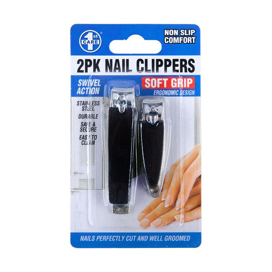 Nail Clippers Easy Grip 2pk - $1.35 EA / CTN QTY: 12