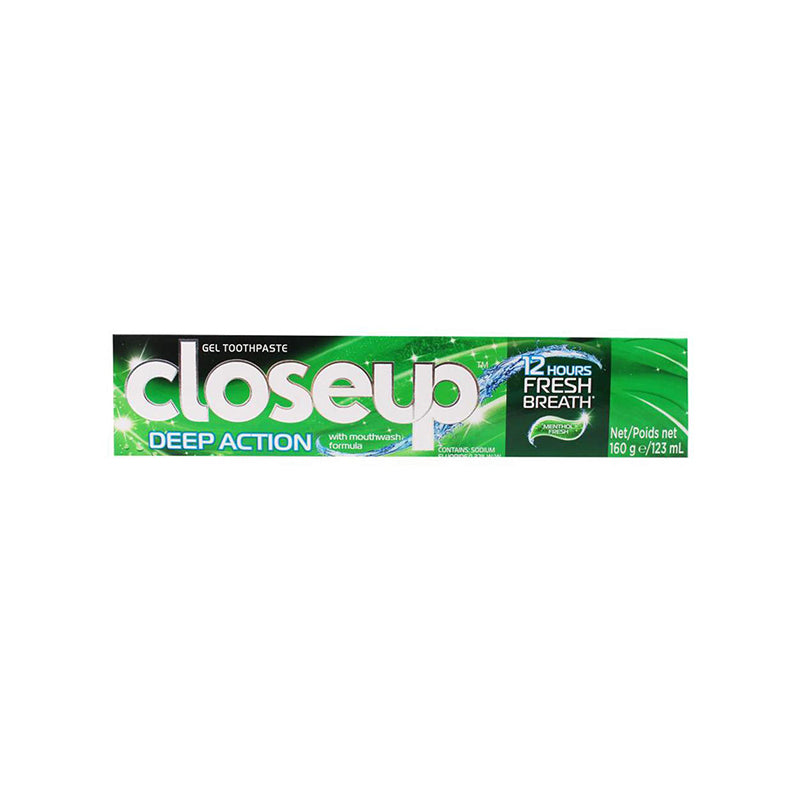 Closeup 160g Tooth Paste Menthol Fresh - $1.65 EA / CTN QTY: 12