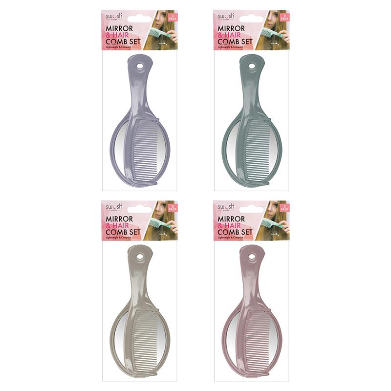 Mirror And Comb Set 2pc - $1.50 EA / CTN QTY: 12