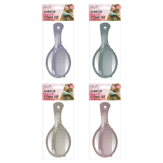 Mirror And Comb Set 2pc - $1.50 EA / CTN QTY: 12
