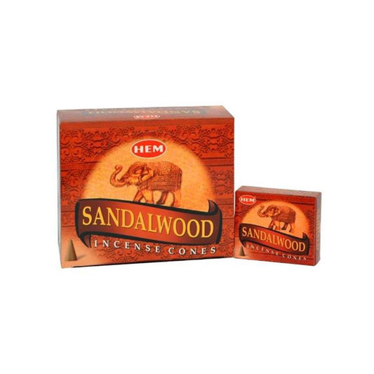 HEM Cone 10PK Sandalwood - $0.79 EA / CTN QTY: 12