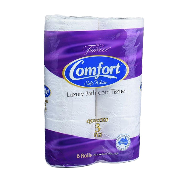 Comfort Luxury Bathroom Tissue 3ply 6pk - $3.50 EA / CTN QTY: 12