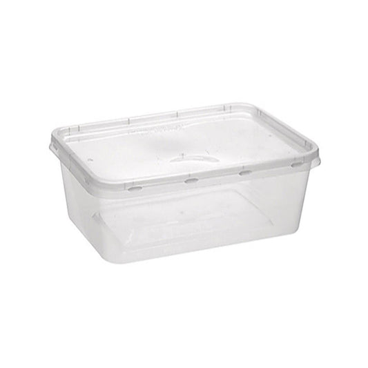 BULK PACK 1000ML RECTANGULAR TAKEWAY CONTAINER 50PCS + 50PCS LIDS - $6.75 CTN 10