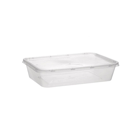 BULK PACK 500ML RECTANGULAR TAKEWAY CONTAINER 50PCS + 50PCS LIDS - $5.60 CTN 10