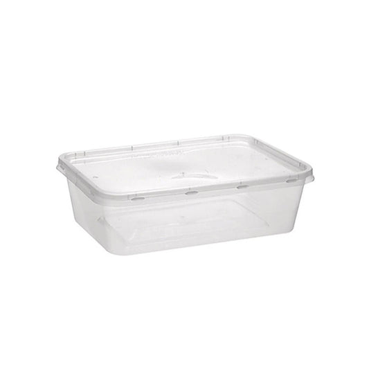 BULK PACK 750ML RECTANGULAR TAKEWAY CONTAINER 50PCS + 50PCS LIDS - $6.25 CTN 10