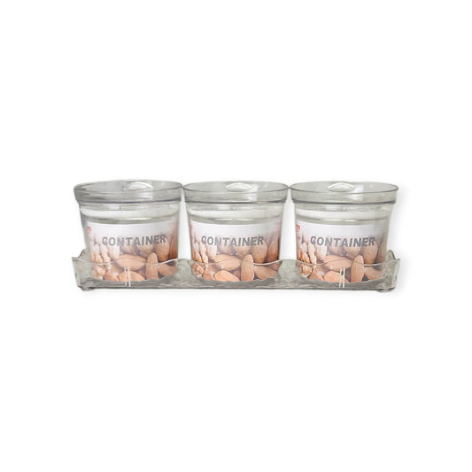 Dry fruit Jar With Tray Set 3PCS - $5.50 EA / CTN QTY: 10