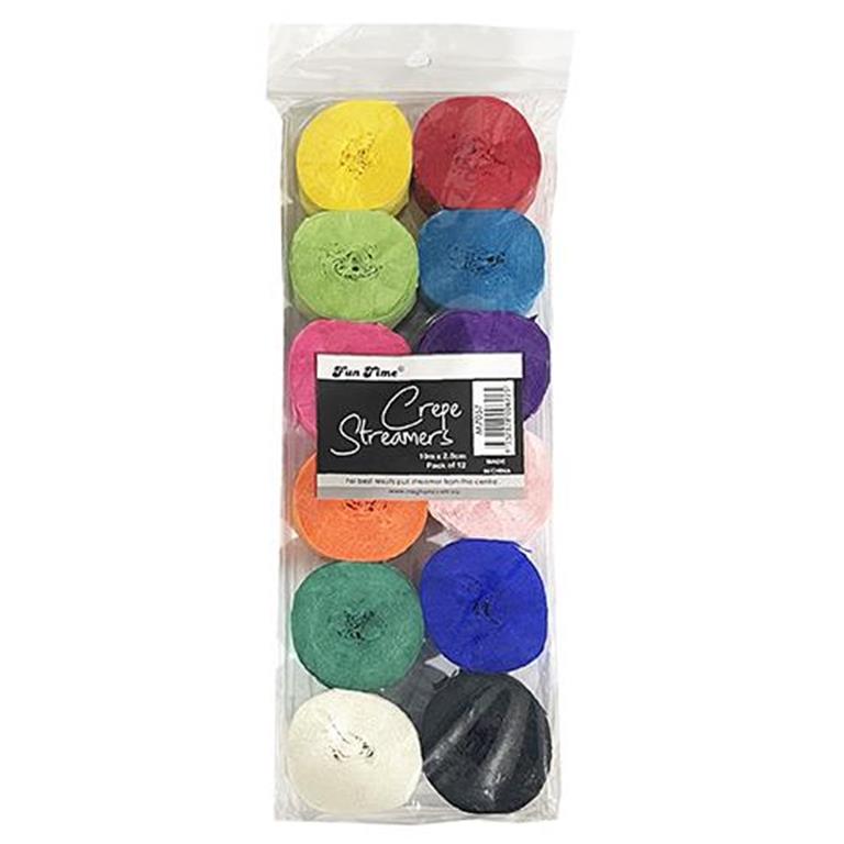 Crepe Streamers 12pk - $1.99 EA / CT5N QTY: 12