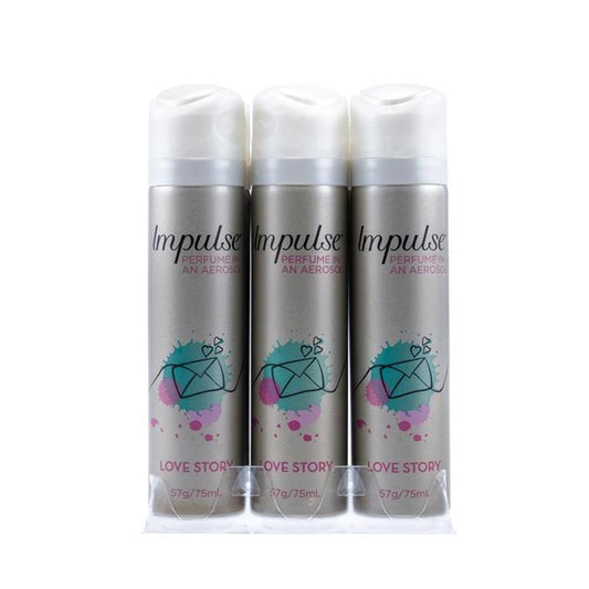 Impulse Deodorant Twist & Spray Love Story 75ml - $3.25 EA / CTN QTY: 6