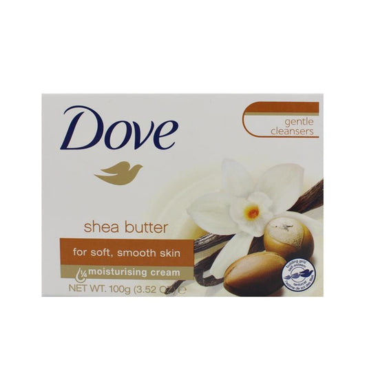 DOVE 100g BEAUTY CREAM SOAP BAR SHEA BUTTER WITH VANILLA SENT - $1.20 CTN 6