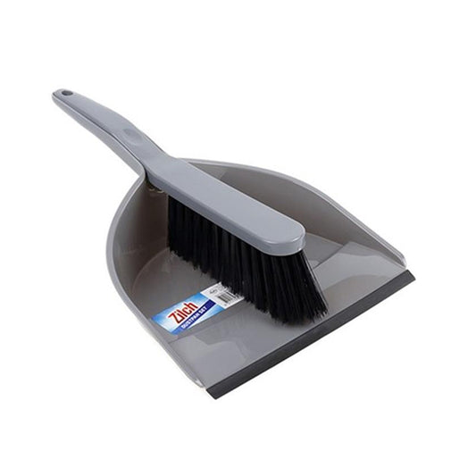 DUSTPAN AND BRUSH COMPACT RECYCLED GREY - $2.25 CTN 6