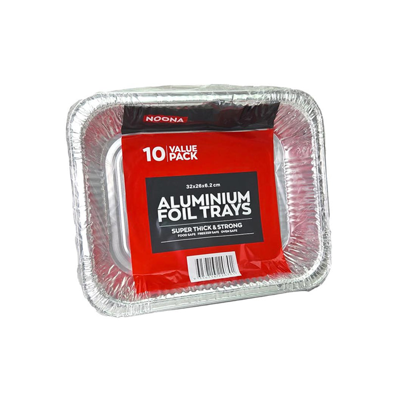 Rectangle Foil Tray 32.2x26x5.3cm 10PK - $6.00 EA / CTN QTY: 10