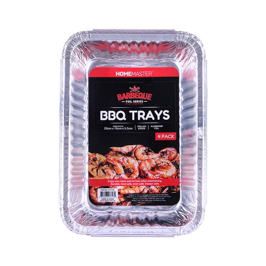 Foil BBQ Trays 22x16x5.5cm 4PK - $1.25 EA / CTN QTY: 12