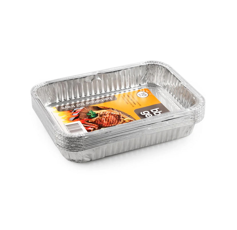 Foil Tray Rectangle Drip Pan 22x15.2x3.2cm  10PK - $2.45 EA / CTN QTY: 12