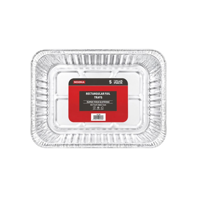 Large Foil Roaster Tray 43x31x8cm 5PK - $4.99 EA / CTN QTY: 10