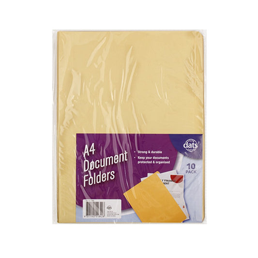 Folder Document Manila A4 10PK - $1.65 EA / CTN QTY: 10