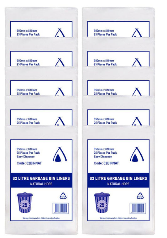 82LT Clear Bin Liner - CTN QTY: 250