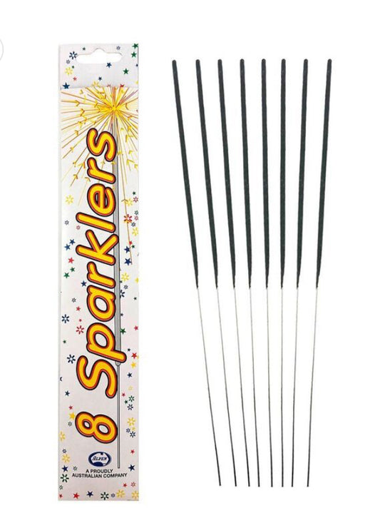 Sparklers 25cm 8pk - $0.85 EA / CTN QTY: 72