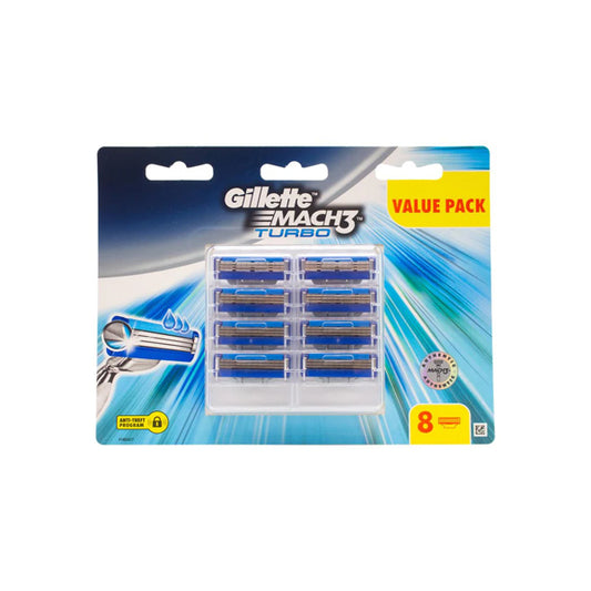 Gillette Mach 3 Turbo Razors Value 8PK