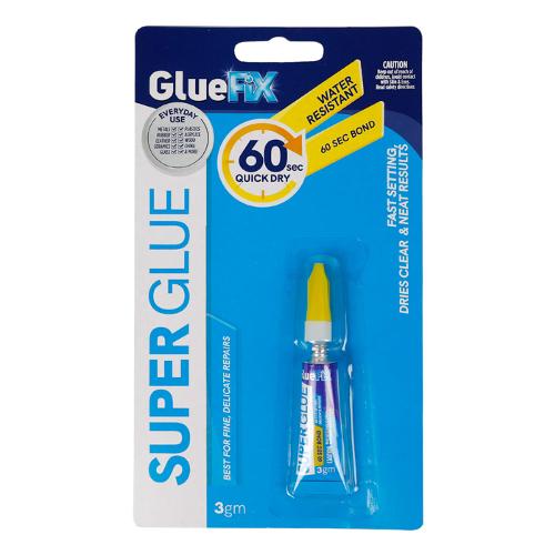 GLUE FIX GLUE 60 SEC 3ML - $0.99 CTN 6