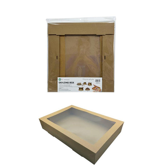 Grazing Box Brown w/ Window Lid 45x31x8cm - $2.50 EA / CTN QTY: 24