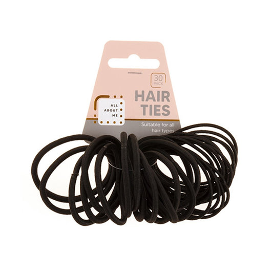 Hair Ties 30Pk Black - $1.50 EA / CTN QTY: 12