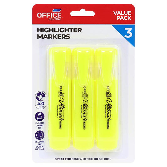 Highlighter Pens 3pk - 1.50 EA / CTN QTY: 12