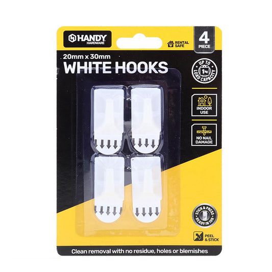 Removable Hooks Plastic Black 4PK - $1.50 EA / CTN QTY: 12