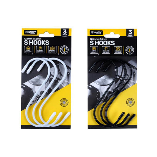 S Hooks PVC Coated 123mm x 55mm - $1.35 EA / CTN QTY: 12