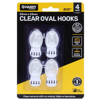 Removable Hooks Plastic Black 4PK - $1.50 EA / CTN QTY: 12