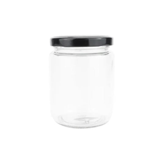 Glass Jar W/ Black Lid 200ML - $1.20 EA / CTN QTY: 12