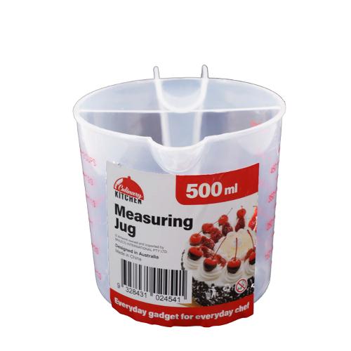 Measure Jug Plastic 500ml - $1.35 EA / CTN QTY: 12