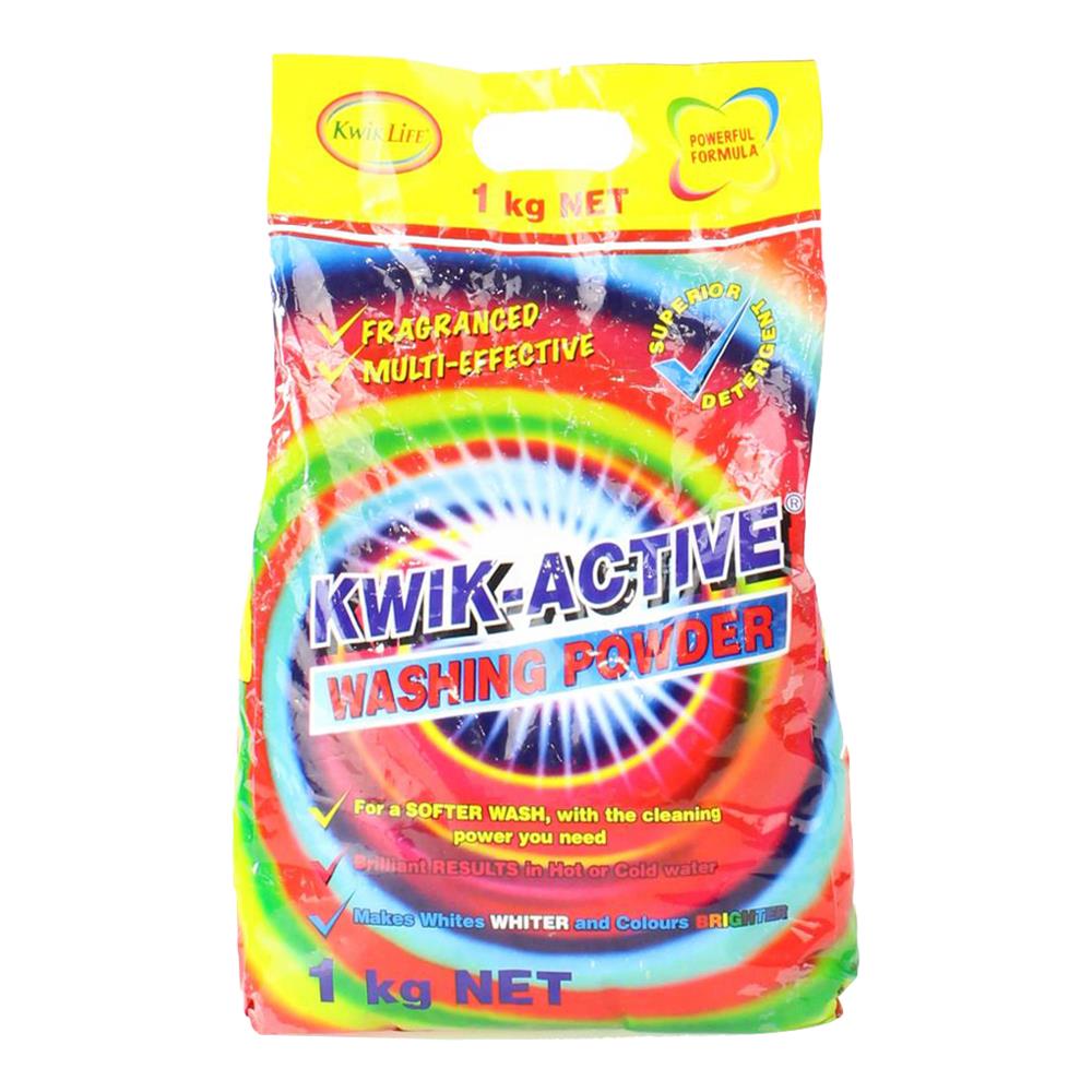 Kwik Active 1kg Bag Washing Powder - $2.25 EA / CTN QTY: 12