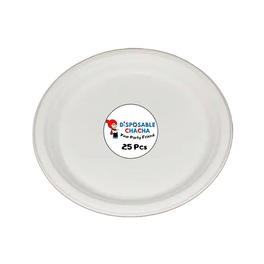 DISPOSABLE CHACHA 10" ROUND PLATE (25PCS) - $3.25 CTN 16