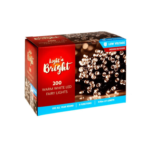 Warm White Lights 200PK - $9.99  EA / CTN QTY: 12 - CODE 664