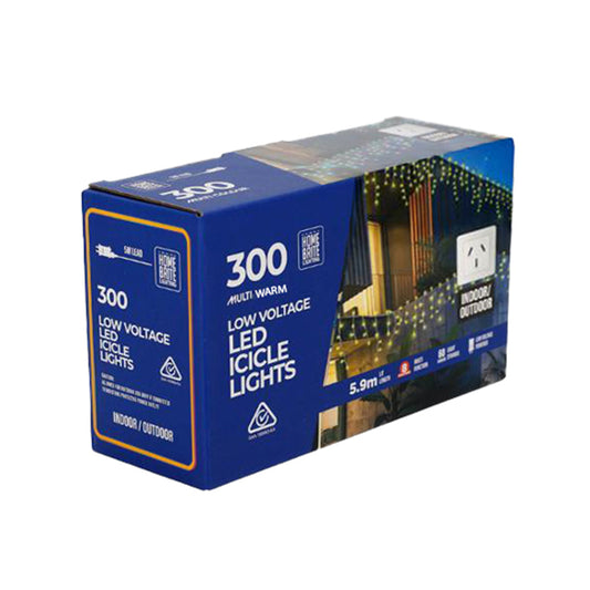 Warm Light LED Icicle 8 FUNC 300PCS - $14.99 EA / CTN QTY: 12 - CODE 465