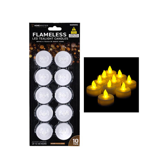 Candles LED Flameless Tealight Warm White 10PK - $3.99 EA / CTN QTY: 24