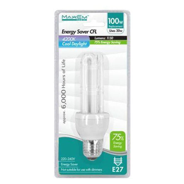 White Energy Saver CFL (Screw) 100w - $2.75 EA / CTN QTY: 12