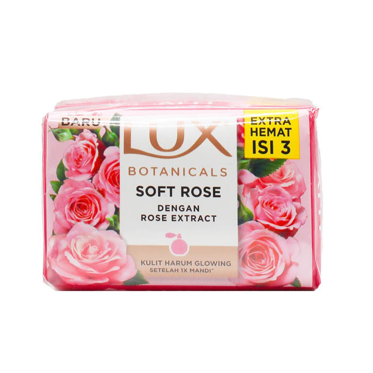 LUX SOAP BAR SOFT PINK ROSE 100G X 3PACK  - $2.50 CTN 6