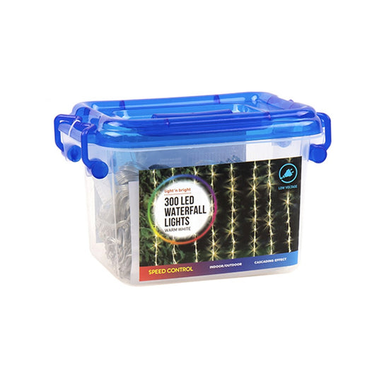 Warm White Waterfall Lights 300 Lights - $17.50 EA / CTN QTY: 10  - CODE 419