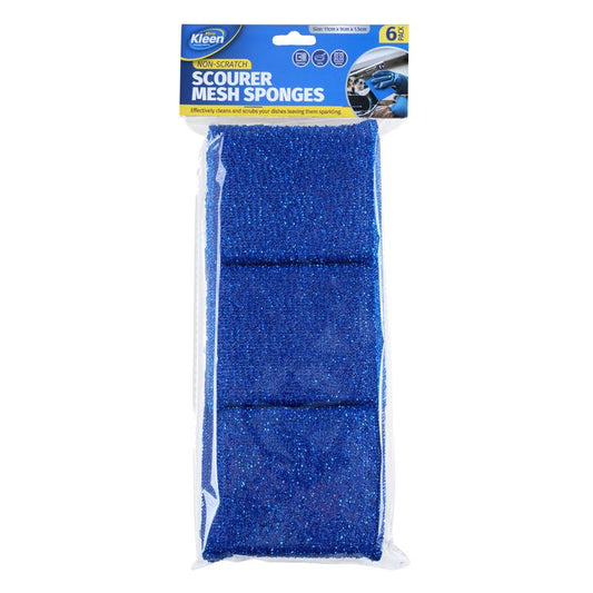 Mesh Sponge Scourer Blue 6PK - $1.65 EA / CTN QTY: 12